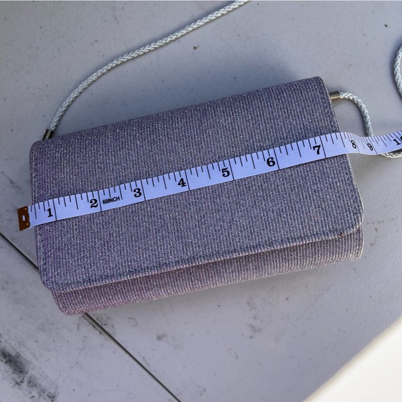 Estee & Lilly Envelope Closure flap clutch - Lilac Purple Crossbody Handbag - Picture 6 of 13